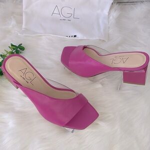 AGL “Angie” 60mm transparent-panel Mules